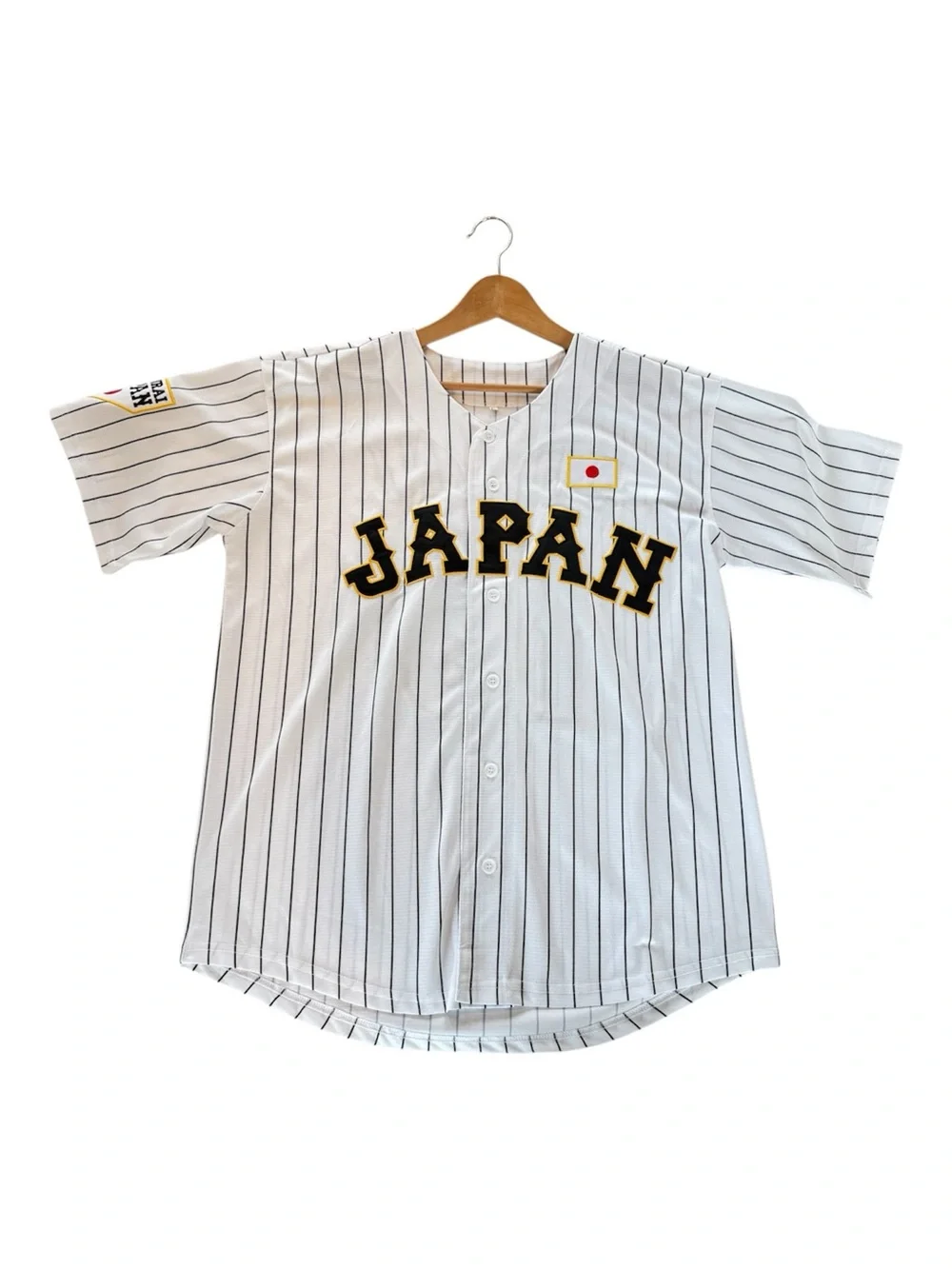 Retro Shohei Ohtani #16 Samurai Japan Baseball Jersey White Pinstripe - Adult L